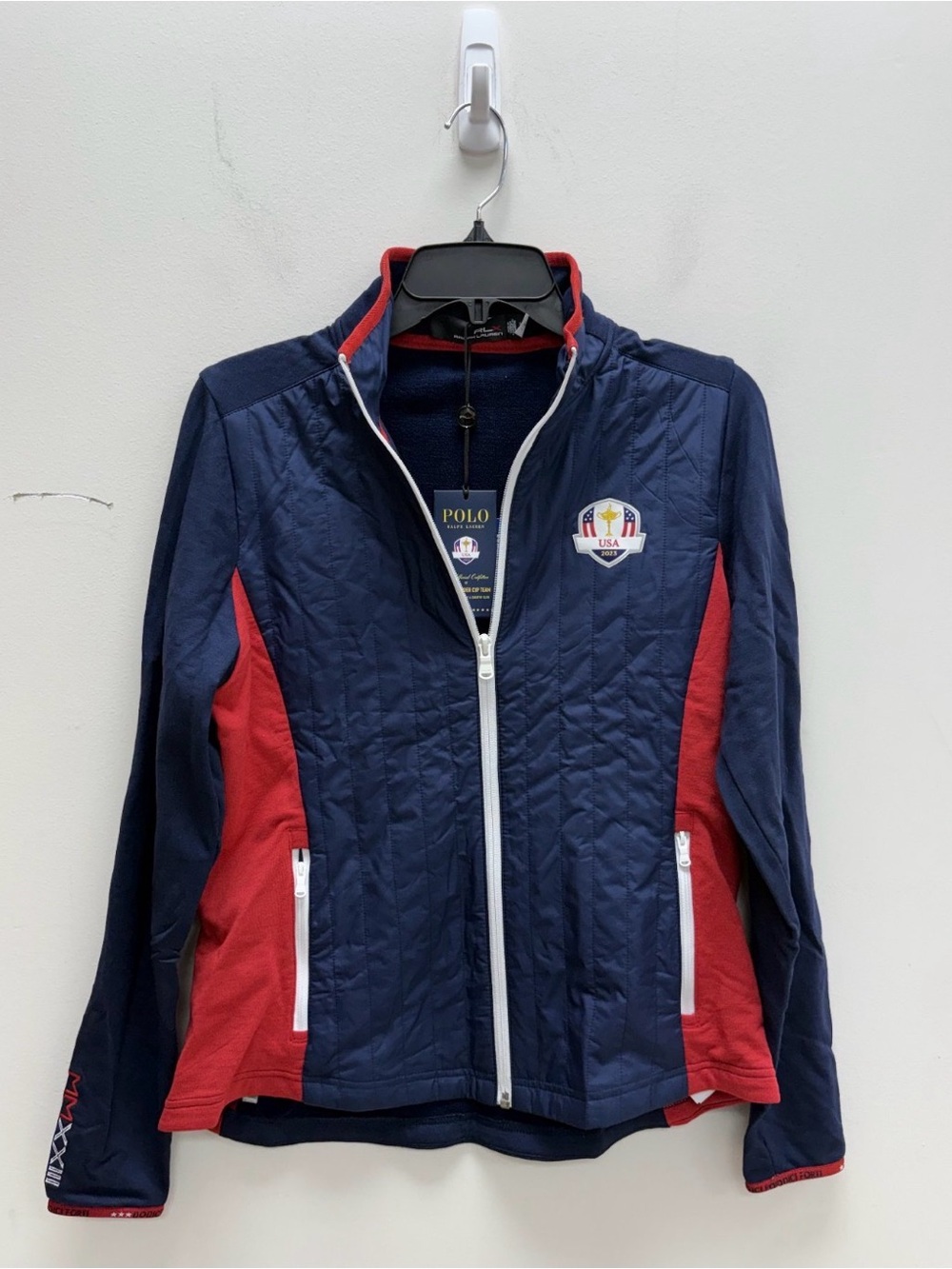 Ralph Lauren Navy and Red Quilted Utility Jacket